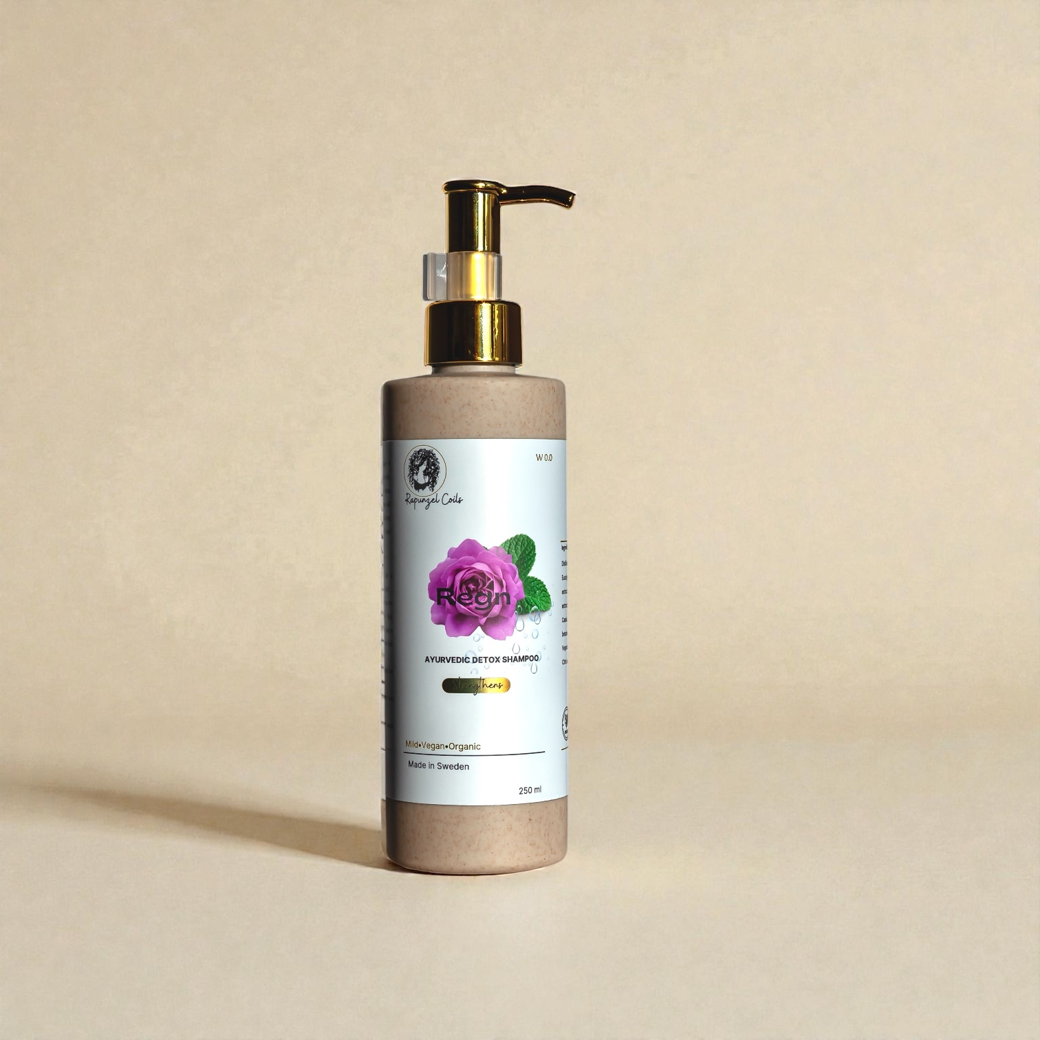 Regn Curl Detox Shampoo by Rapunzel Coils, designed to cleanse buildup and rebalance high porosity curly and textured hair.